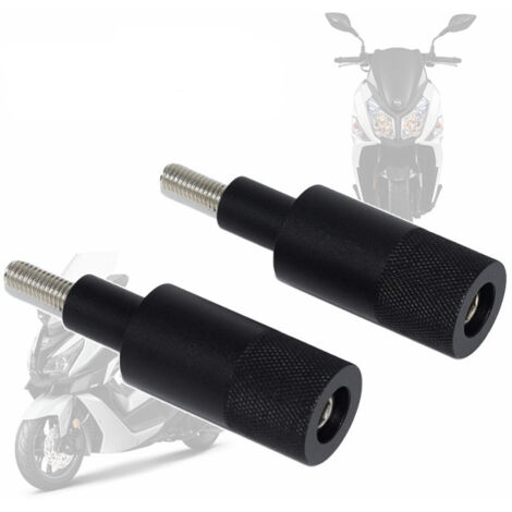 2PCS Support de montage de phare de moto, XMAX300 NVX155 NMAX155 Support de projecteur de moto Support de montage de phare antibrouillard Base de pilier Noir