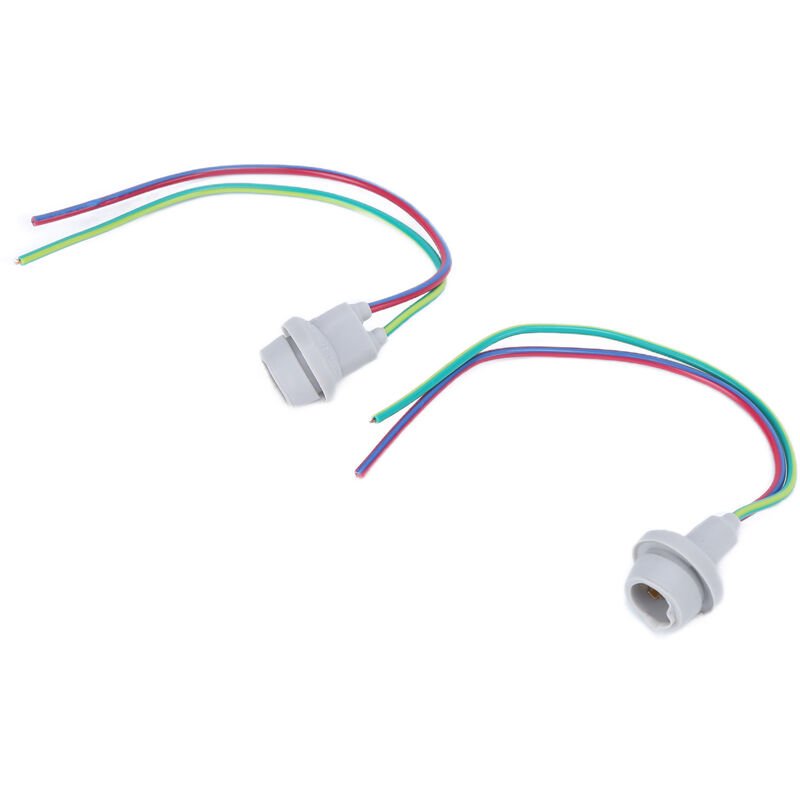 Jeffergarden 2PCS T10 W5W Prise de lumière de stationnement avec base en verre en caoutchouc universelle pour scooters ATV Quad Bikes