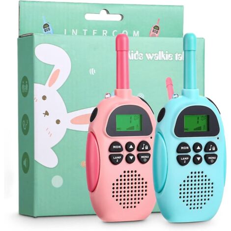 2pcs Talkie Walkie Enfants, Talkie Walkie Rechargeable, Jouets D'extrieur Pour Enfants, 22 Canaux, Cran Lcd Rtroclair Fonction Vox, Cadeau Pour Fi