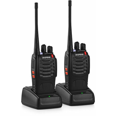 2pcs Talkie-walkie UHF 400-470MHZ Radio bidirectionnelle Modèle BF-888S Canal 16