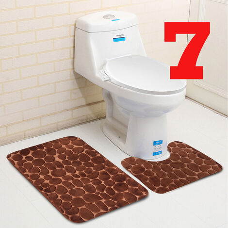 Decopatent® Tapis de Toilettes - Tapis de toilette avec antidérapant - Wc /  Tapis de