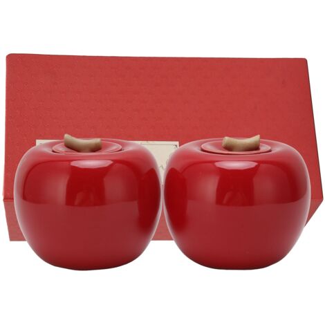 2Pcs Tea Leaf Storage Can Unique Ceramic Sealed Pot Ornament Coffee Cereals Container