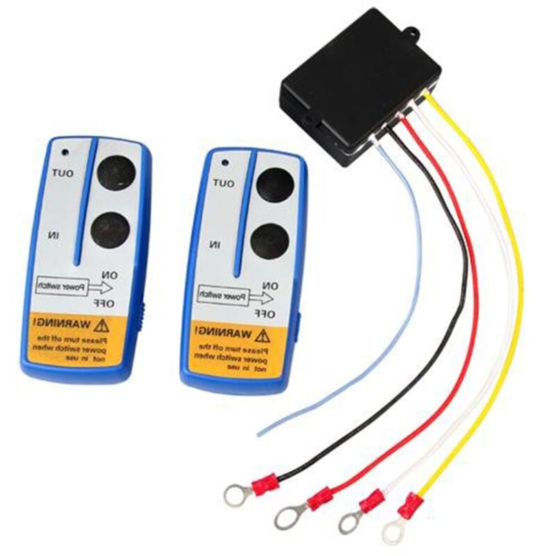 Umnuou - 2PCS Télécommande de Treuil sans Fil 12V, Robuste, Portée à Distance 78''/ 20m, avec Voyant Lumineux pour jeep atv suv