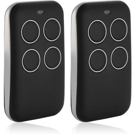 2pcs Telecommande Garage Universelle Portail Télécommande Porte de Garage 433mhz, Telecommande Portail Bip Portail Universelle émetteur Manuel 433 Mhz Télécommande à 4 Canaux Clonage