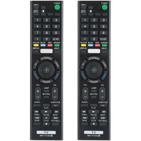 2PCS Télécommande Universelle pour Téléviseurs Intelligents SONY avec Netflix et LED