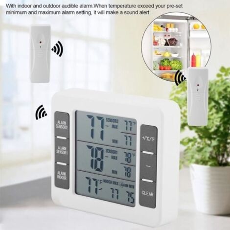 2PCS Thermomètre Sonde Température Digital de réfrigérateur