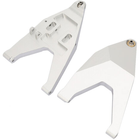 2PCS Tige de Suspension Avant Inférieure en Métal pour TRAXXAS UDR, Modèle de Camion RC (Argent)