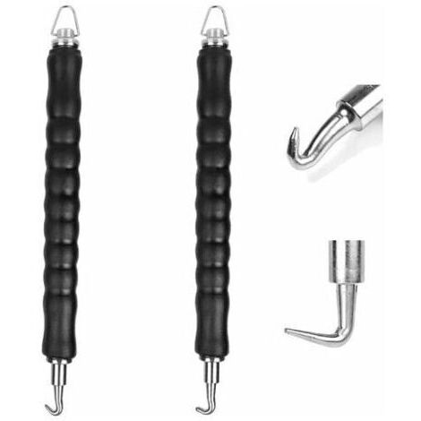 2PCS Torsadeuse de Torsion de Fil, Lieur Automatique Fil Fer pour Barre d'armatureen, Twister Crochet Droits et Torsadeuse de Fil Courbes Outils