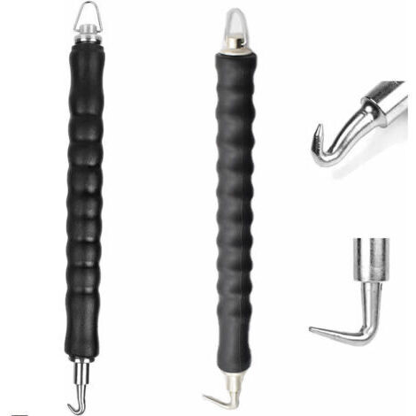 2PCS Torsadeuse Fil de Fer, Ligature Fer a Beton, Twister Crochet Droits et Torsadeuse de Fil Courbes Outils Pour Lien a Boucle Fer a Beto