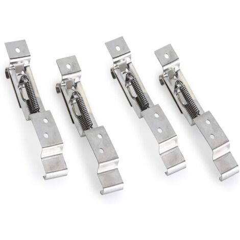 2pcs Trailer Number Plate Clips License Plate Holder Spring Mount Stainless Steel