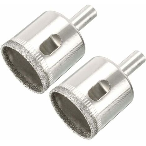 2pcs Trépan Diamant Foret Scie Cloche pour Céramique Marbre Verre Carrelage 30mm