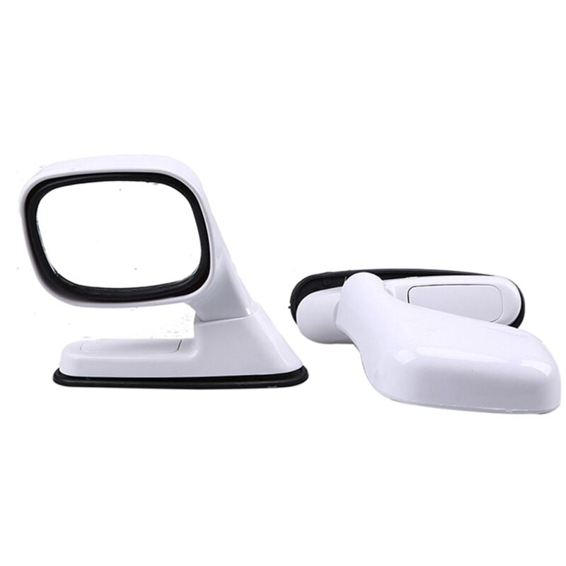 Image of Tlily - 2Pcs Universal Haube Seite Rückspiegel Auto Außen Einstellbare Reflektor suv Lkw Weiß