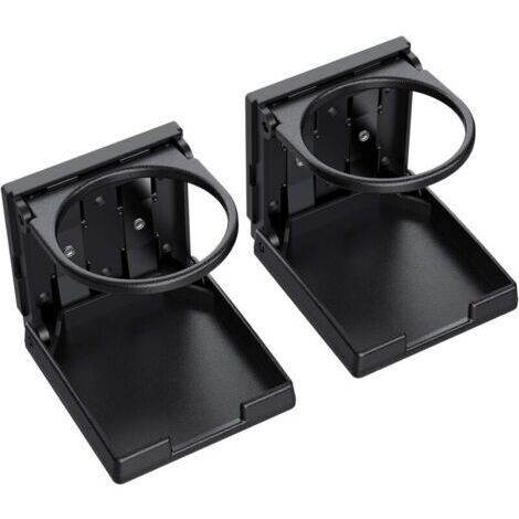 2PCS Universel Réglable Pliant Coupe Porte gobelets Noir Voiture Porte-Boissons Boîtes Étanches en Plastique Titulaires Portable 7.5 CM Diamètre pour Voiture Camion Bateau Van