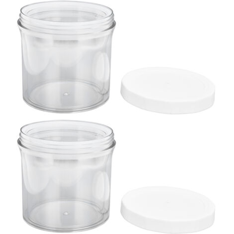 2Pcs Vacuum Container Push Type Retractable Adjustable Food Storage Box with Cover for Kitchen Home