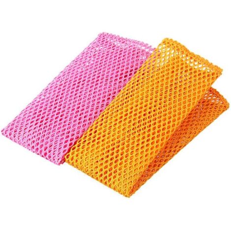 2pcs Vaisselle à Laver Chiffons en Filet - Serviettes de Lavage à séchage Rapide Chiffons et lingettes en Polyester pour Le Nettoyage de la Cuisine