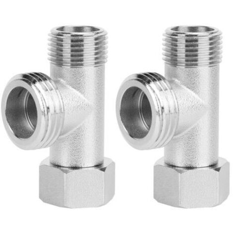 2PCS VALVE DE CONNECTEUR 3 VOYAGES, FLUGING ÉCROUILLE MOTIONNELLE FORMATIVE POUR LES Toilettes domestiques