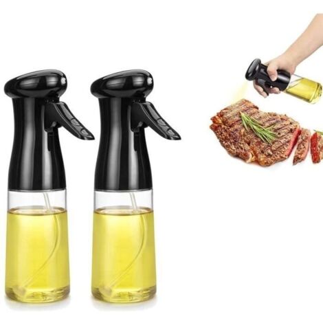 2PCS Vaporisateur Huile, 210ml Bouteille de Pulvérisation d'Huile Pluvrisateur d'Huile Spray, Vinaigre, Jus de Citron pour Cui[25]