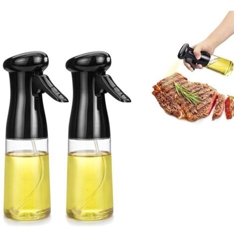 2PCS Vaporisateur Huile, 210ml Bouteille de Pulvérisation d'Huile Pluvrisateur d'Huile Spray, Vinaigre, Jus de Citron pour Cui[25]