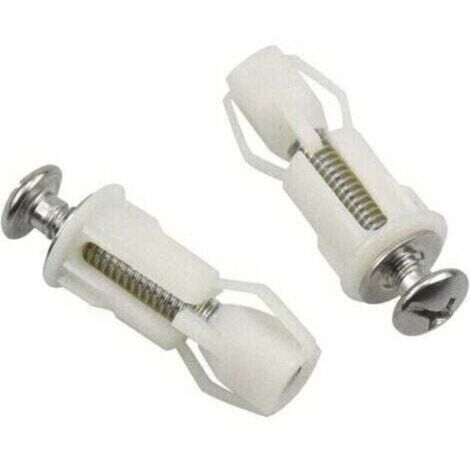 2pcs Vis D'expansion pour Couvercle de Toilette Fixation Abattant WC Vis pour Lunette Toilette Ensemble