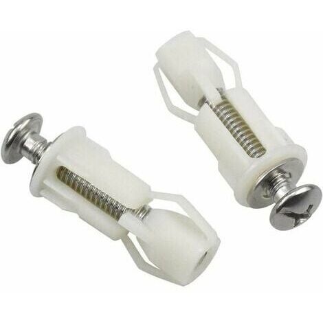 2pcs Vis D'expansion pour Couvercle de Toilette Fixation Abattant WC Vis pour Lunette Toilette Ensemble de Fixation Pièces de Rechange pour Couvercle de Toilette