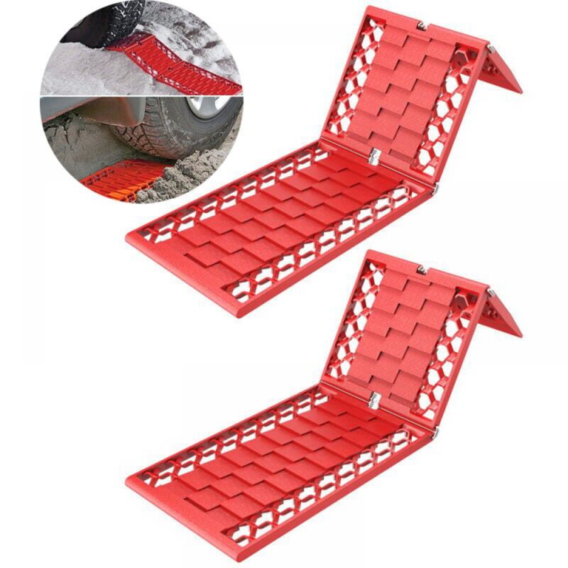 2pcs voiture plaque d'evacuation d'urgence tapis de traction aide antiderapant Antidérapante pour voiture pneus urgence équipement de sauvetage pour