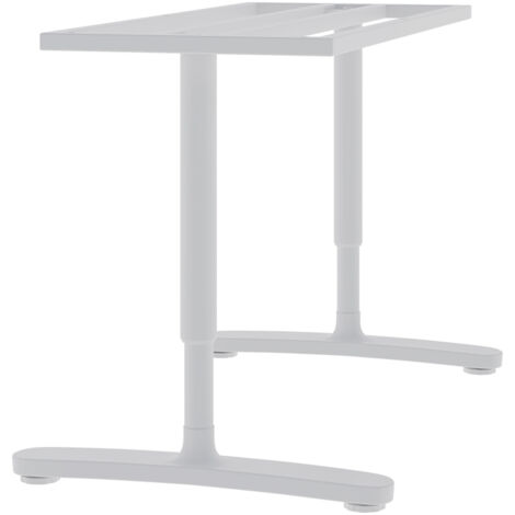 2Pcs White Adjustable Height Table Underframe