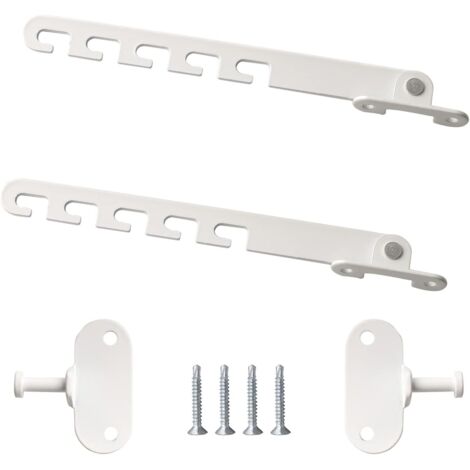 2pcs White Window Catch No Drill Metal Window Stopper Safety Child Window Latch PVC Window Hardware Casement with Screws, for Adjusting Window Opening
