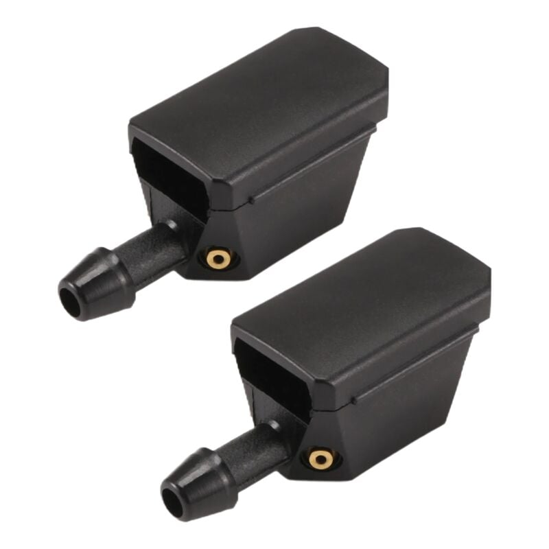 Image of 2Pcs Windschutzscheibe Washer Jet Universal Schwarz Auto Arm Wischer Klinge Wasser Düse Zubehör