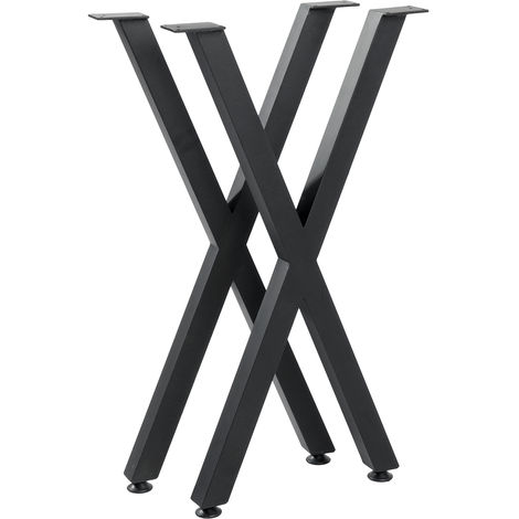 2PCS X-Shaped Industrial Metal Dining Table Legs Steel Bench/Table Stand DIY Furniture