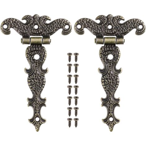 2pcs Zinc Alloy T Shape Decorative Hinges for Cabinet Door