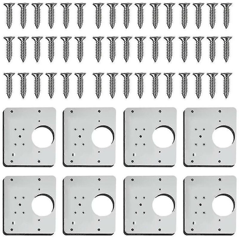 SNQ - 2pcs/4pcs/8pcs Hinge Repair Plate For Cabinet Furniture Drawer Window Stainless Steel Plate Repair Accessory