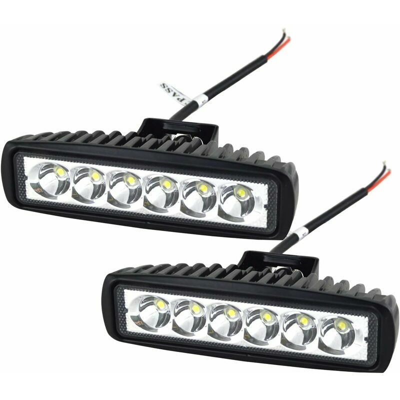 2pcsLED Faro da lavoro 12V 18W Auto LED Spot Light...