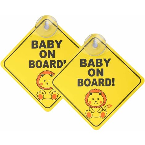 2pcs(Motif de foudre) Bébé à Bord Signe pour Voiture, Autocollants D'avertissement de Sécurité Réfléchissante Magnétique de Voiture pour Véhicules