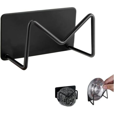 2pcs,Porte-éponge, Porte évier de Cuisine étanche Auto Adhésif Durable en Acier Inoxydable Crochet d'éponge Accessoires de Cuisine