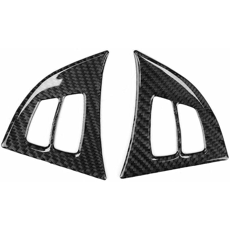 2Pcs/Set en Fiber De Carbone Volant Cadre Couverture Garniture Main Gauche Conduite Fit pour E70 X5 2008-2013