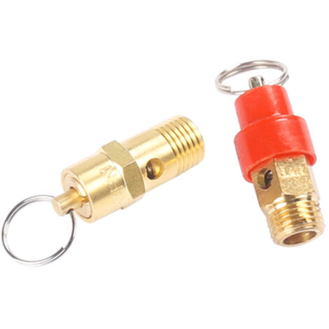 2pcsSoupape de sécurité 1/4" BSP Compresseur d'air Détecteur de pression 145PSI 10BAR à laiton