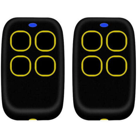 2PCSTélécommande portail universelle 4 en 1, télécommande rolling code universel multifréquence de 250 à 913 mhz. Radiocommande portail programmable version mise à jour avec liste de compatibil