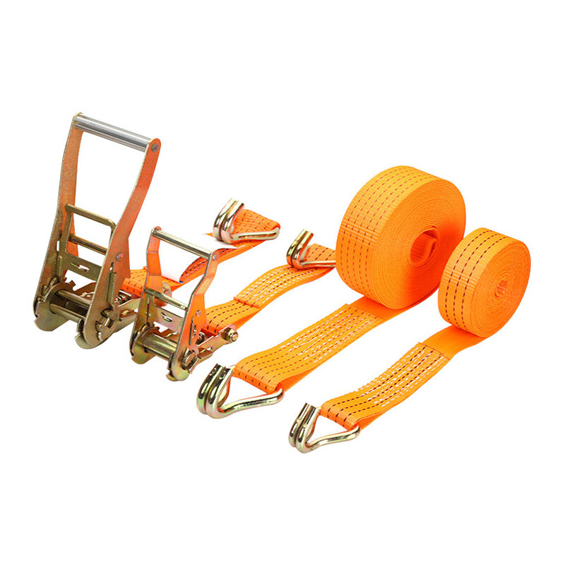 2pièces 2000kg 6m Sangle à cliquet Sangle d'arrimage avec Crochet tendeur Sangles de Serrage