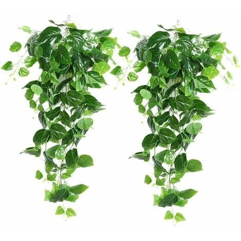 2pcs Artificial Hanging Plants 3.6ft Fake Ivy Vine Fake Ivy Leaves For Wall  House Room Patio Indoor Outdoor Decor (no Baskets)