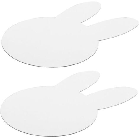 2pièces Autocollants Miroirs Acrylique Lapin Décoratifs pour Salle De Jeux Chambre Garçon Fille Salle De Bain Et Salon Décoration Mignonnes pour Pâques