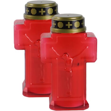 2pièces Bougies LED Électroniques Décoratives Croix De