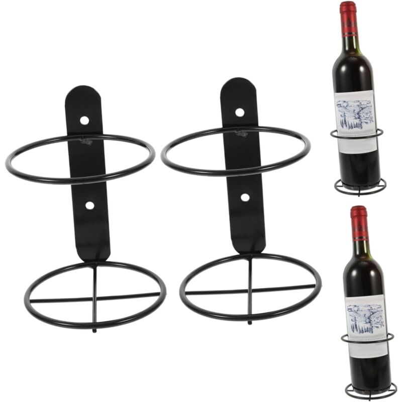 2pièces Casier à Vin Mural Lot De Support Bouteille Vin Étagère à Murale Porte-bouteille De