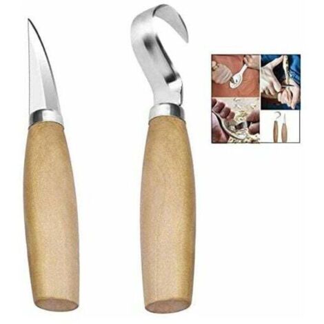 Ensemble de 13 couteaux à sculpter les bois avec lame de rechange en métal et cutter (violet