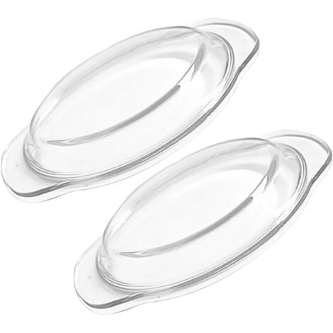 LARGEIGHT 2Pièces Couvercle Verre pour Micro Ondes Lot de Cloche Alimentaire Transparent Protection Éclaboussures Compatible Plats Gâteaux Nettoyage Facile Au