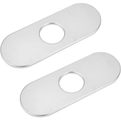 2pièces Couvercles de Trou D'Évier Acier Inoxydable Plaque de Pont Ovale 160x60.5x5.5mm pour Lavabo de Salle de Bain 3 à 1 couvercles D'Évier Plaques de Couverture de Cuisine Salle de Bain