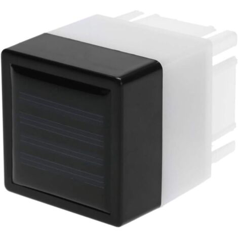 2pièces Lampe Solaire De Clôture Murale Led Blanche Lampe Extérieur Pour