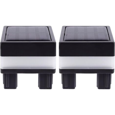 2pièces Lampes Solaire De Colonne Éclairage De Jardin Étanche Design Pour