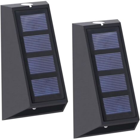 2pièces Luminaire Solaire Applique Murale Exterieur Lampe Solaire Led Pour