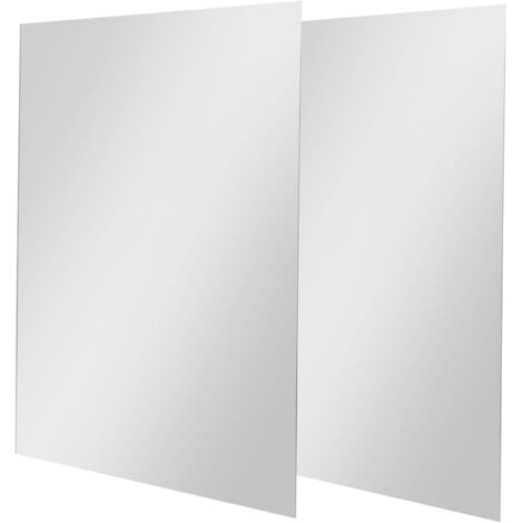 2pièces Miroir Adhésif Décoratif Mural Acrylique Carreaux De Miroir