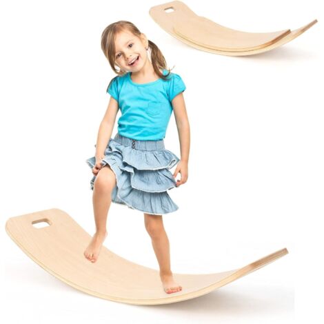 2Pièces Planches d’Équilibre en Bois de Bouleau 87x30/60x30CMCharge 150KG